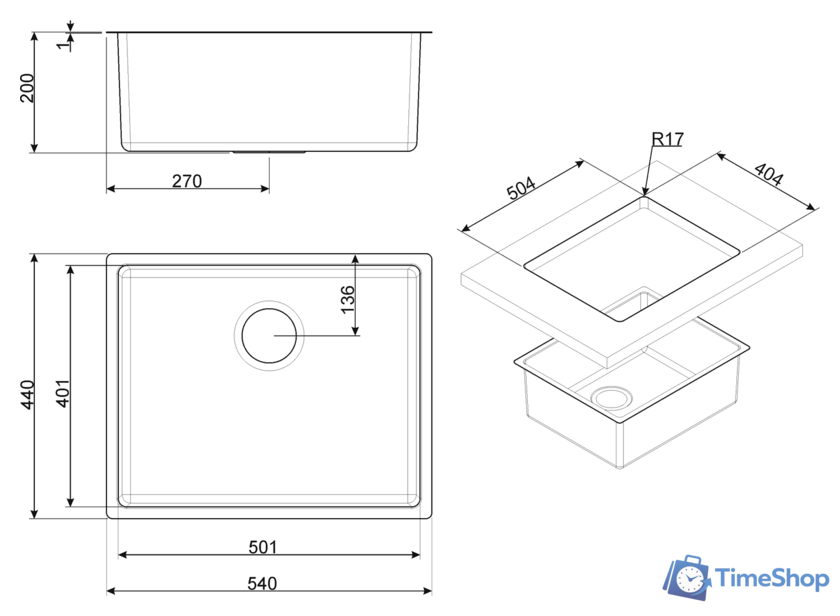 Кухонная мойка Smeg VSTR50CUX - Изображение №2 — Интернет-магазин Time-Shop