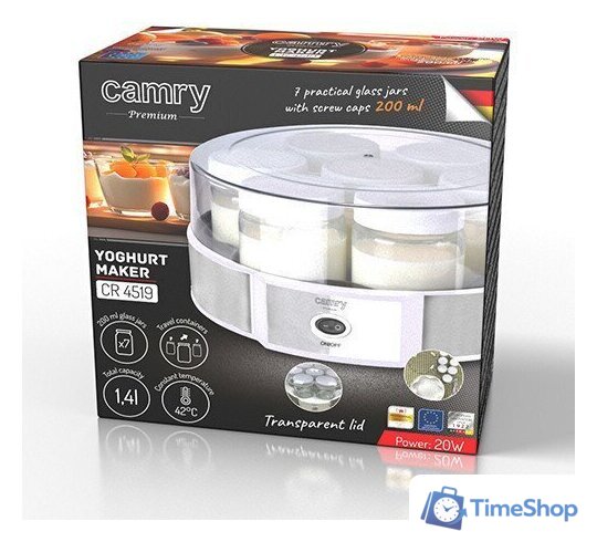 Йогуртница Camry CR 4519 - Изображение №9 — Интернет-магазин Time-Shop
