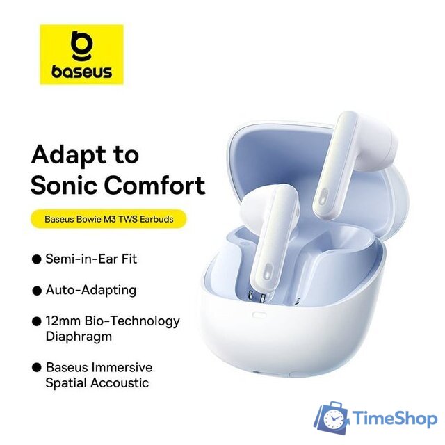 Наушники Baseus Bowie M3 (белый) - Изображение №2 — Интернет-магазин Time-Shop