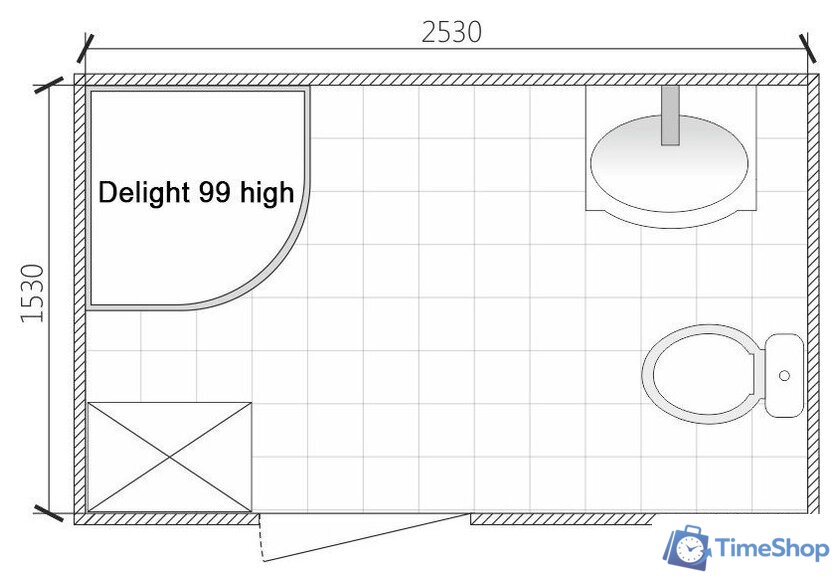 Душевая кабина Domani-Spa Delight 99 High DS01D99HWM10 (белый/сатин-матированное стекло) - Изображение №5 — Интернет-магазин Time-Shop