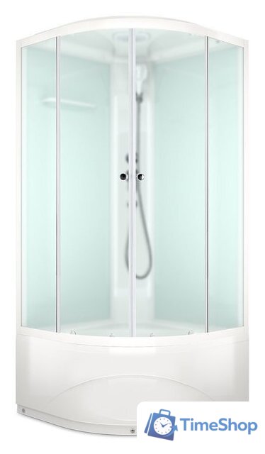Душевая кабина Domani-Spa Delight 99 High DS01D99HWM10 (белый/сатин-матированное стекло) - Изображение №1 — Интернет-магазин Time-Shop
