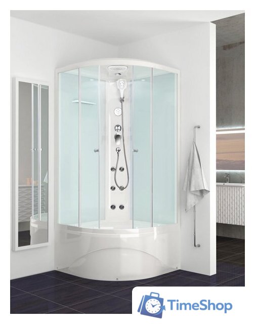 Душевая кабина Domani-Spa Delight 99 High DS01D99HWM10 (белый/сатин-матированное стекло) - Изображение №2 — Интернет-магазин Time-Shop