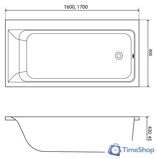 Ванна Lauter Seraphina 160x80 2112160R (с каркасом) - Изображение №8 — Интернет-магазин Time-Shop