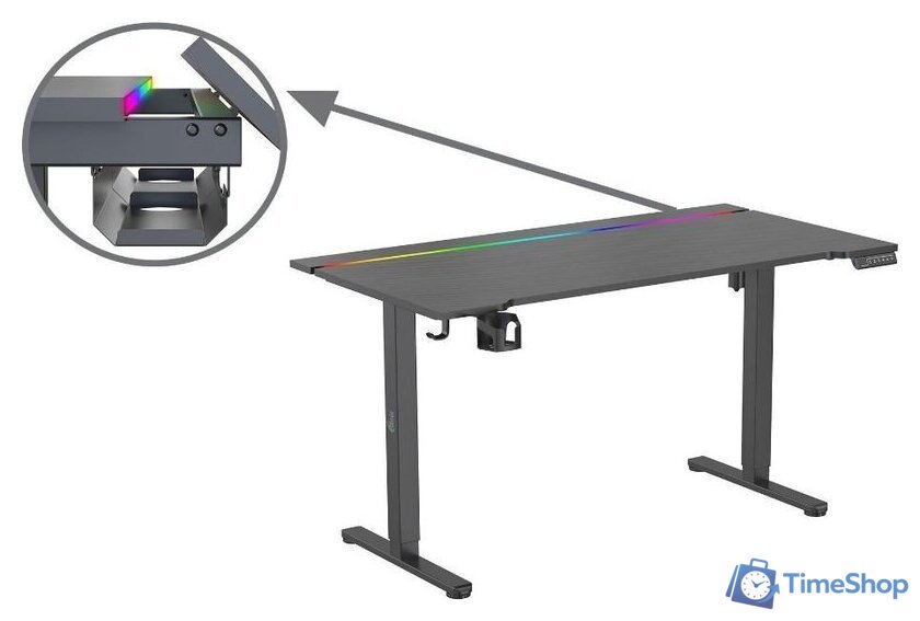 Стол с регулировкой высоты Ritmix TBL-1405GL (карбон) - Изображение №4 — Интернет-магазин Time-Shop