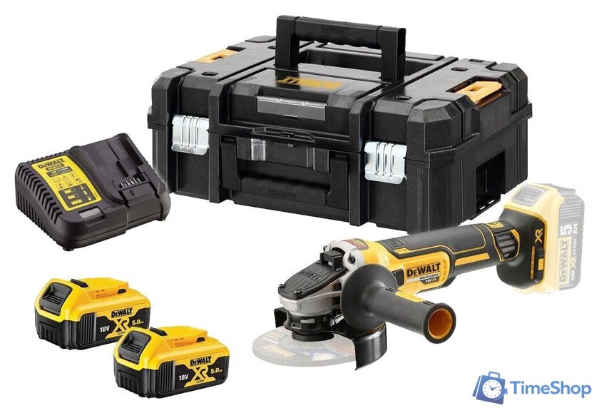 Угловая шлифмашина DeWalt DCG405P2 (с 2-мя АКБ, кейс) - Изображение №1 — Интернет-магазин Time-Shop