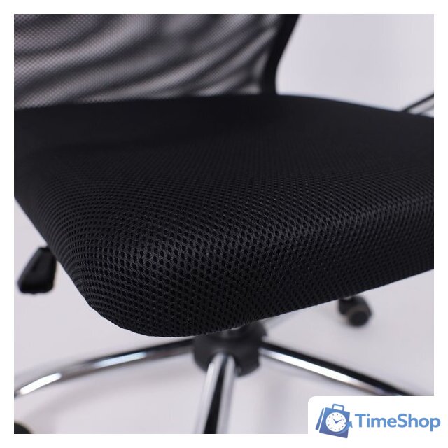 Офисное кресло AksHome Iris Chrome DMS (хром/черный) - Изображение №4 — Интернет-магазин Time-Shop