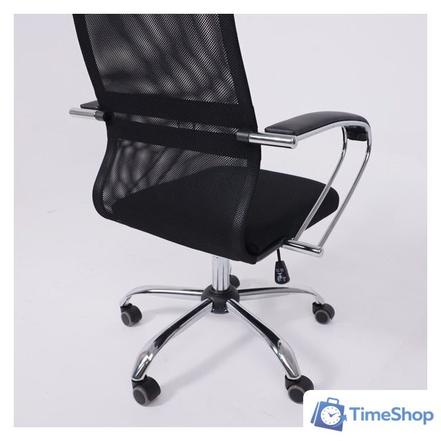 Офисное кресло AksHome Iris Chrome DMS (хром/черный) - Изображение №3 — Интернет-магазин Time-Shop