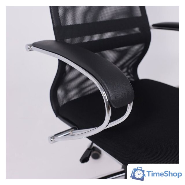 Офисное кресло AksHome Iris Chrome DMS (хром/черный) - Изображение №6 — Интернет-магазин Time-Shop