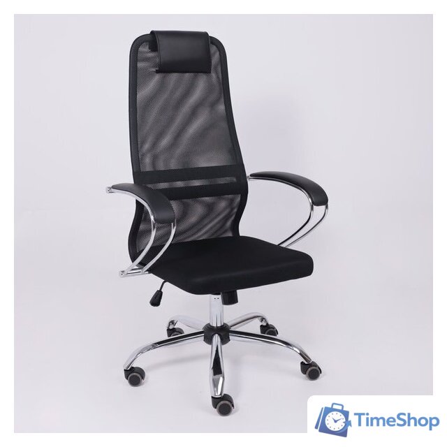 Офисное кресло AksHome Iris Chrome DMS (хром/черный) - Изображение №11 — Интернет-магазин Time-Shop