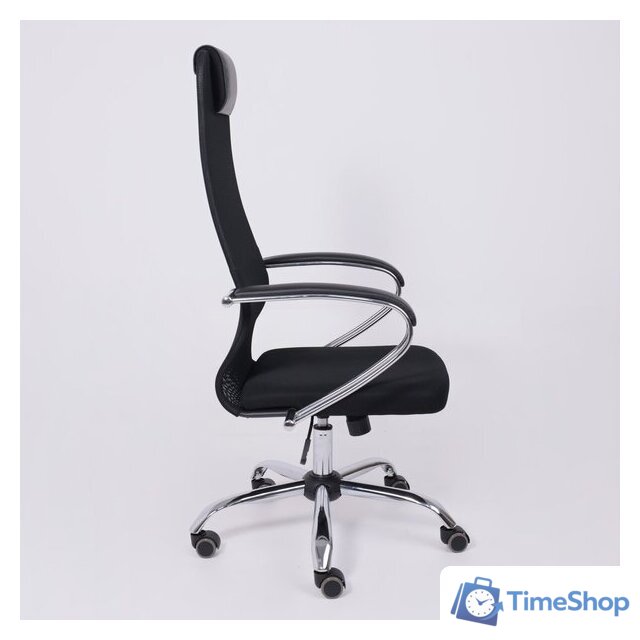 Офисное кресло AksHome Iris Chrome DMS (хром/черный) - Изображение №8 — Интернет-магазин Time-Shop