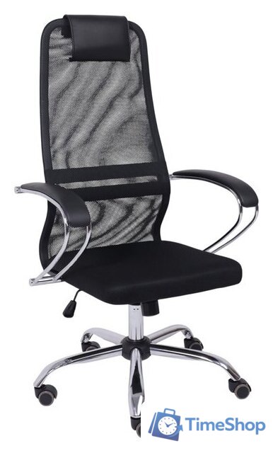 Офисное кресло AksHome Iris Chrome DMS (хром/черный) - Изображение №1 — Интернет-магазин Time-Shop
