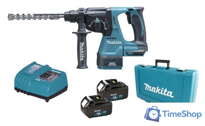 Перфоратор Makita DHR242RFE (с 2-мя АКБ, кейс) - Изображение №3 — Интернет-магазин Time-Shop