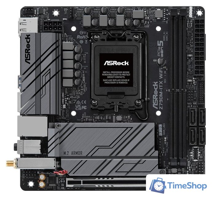 Материнская плата ASRock Z790M-ITX WIFI - Изображение №1 — Интернет-магазин Time-Shop