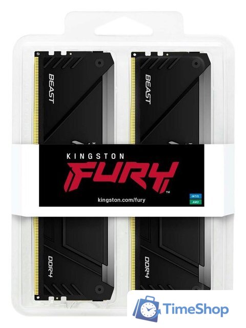 Оперативная память Kingston FURY Beast RGB 2x16ГБ DDR4 3200 МГц KF432C16BB2AK2/32 - Изображение №3 — Интернет-магазин Time-Shop