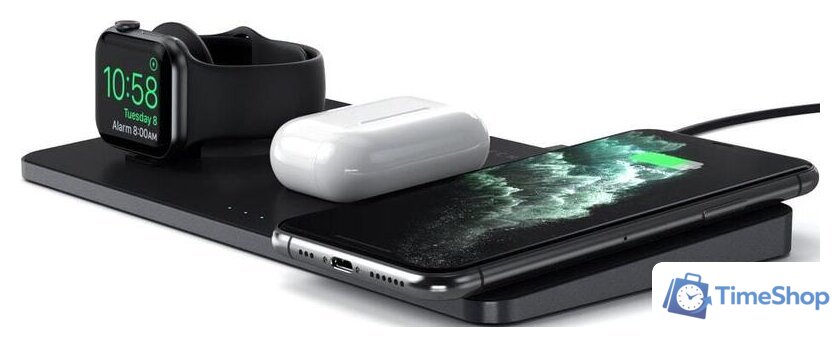 Беспроводное зарядное Satechi Trio Wireless Charging Pad - Изображение №4 — Интернет-магазин Time-Shop