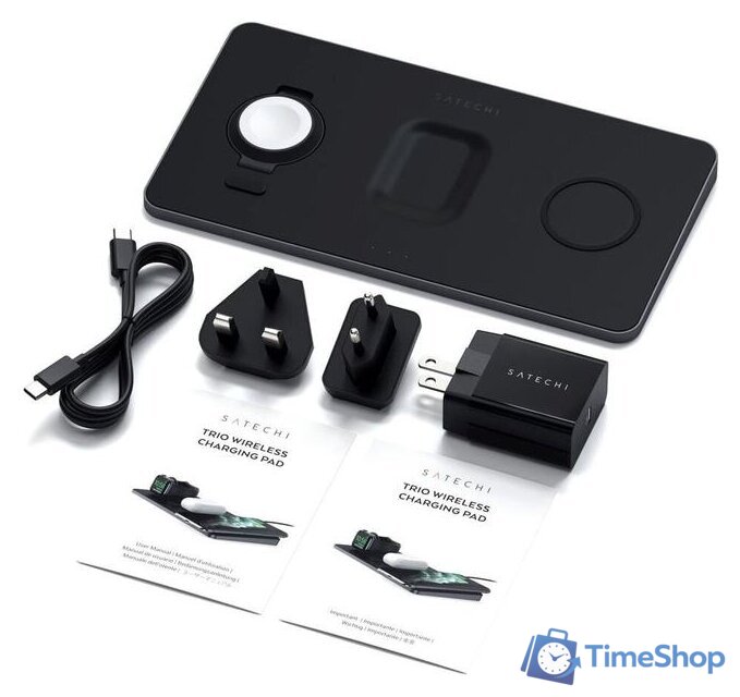 Беспроводное зарядное Satechi Trio Wireless Charging Pad - Изображение №6 — Интернет-магазин Time-Shop