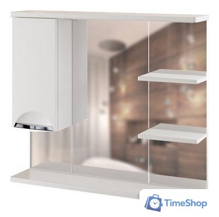  Mixline Шкаф с зеркалом Этьен 80 L 540870 (с подсветкой) - Изображение №1 — Интернет-магазин Time-Shop