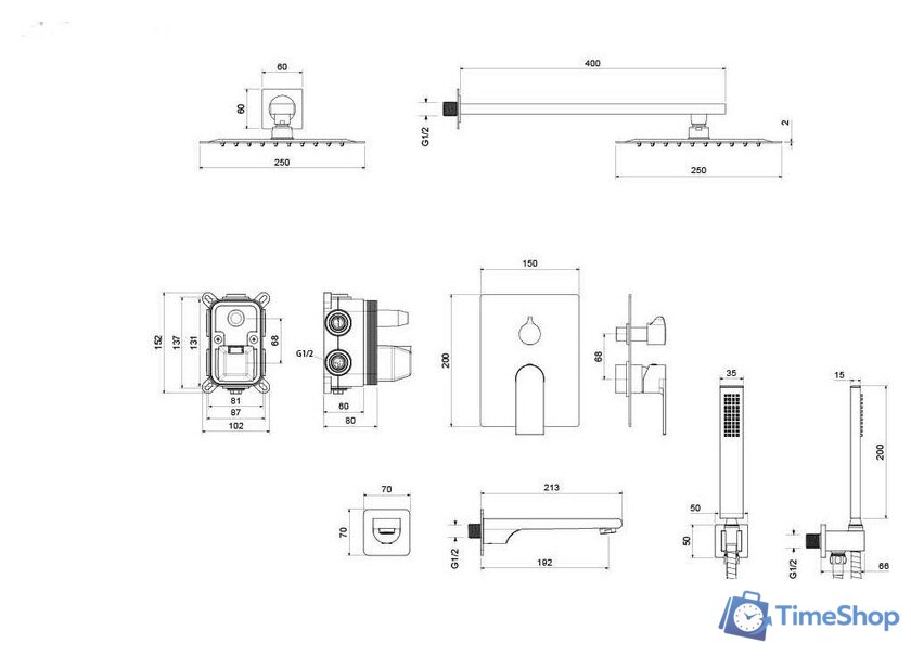 Душевая система  Aquatek Лира AQ1473CR - Изображение №8 — Интернет-магазин Time-Shop
