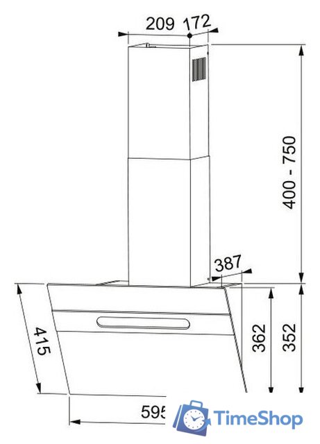 Кухонная вытяжка Franke Sterling BK 60 330.0702.955 - Изображение №4 — Интернет-магазин Time-Shop