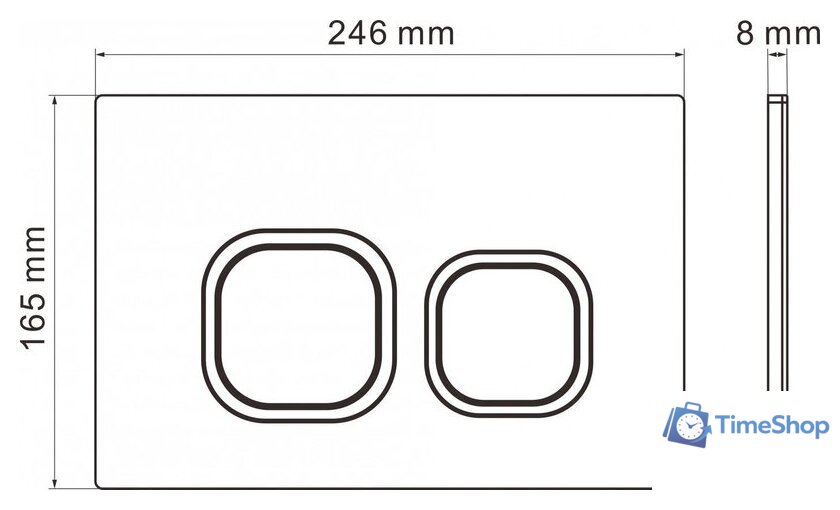 Унитаз подвесной Roxen Attach 966940 (кнопка хром глянец) - Изображение №7 — Интернет-магазин Time-Shop