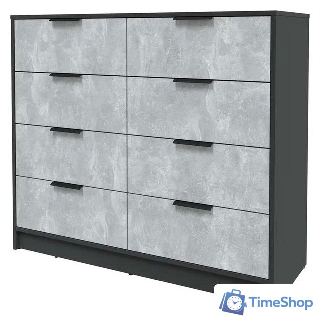Комод Интерлиния Концепт КТ-К117 (бетон/антрацит) - Изображение №1 — Интернет-магазин Time-Shop