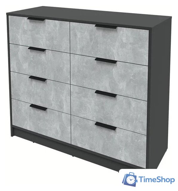 Комод Интерлиния Концепт КТ-К117 (бетон/антрацит) - Изображение №2 — Интернет-магазин Time-Shop