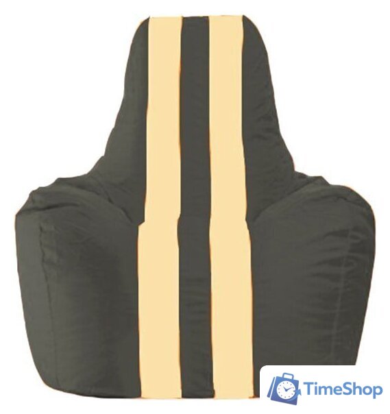 Кресло-мешок Flagman Спортинг С1.1-471 (чёрный/светло-бежевый) - Изображение №1 — Интернет-магазин Time-Shop