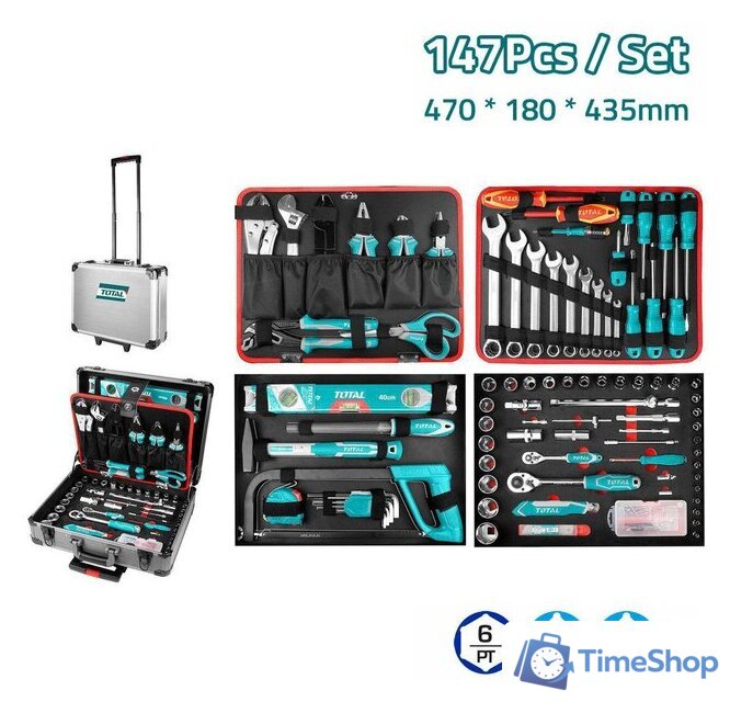 Универсальный набор инструментов Total THKTHP21476 (147 предметов) - Изображение №1 — Интернет-магазин Time-Shop