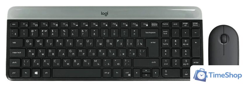 Офисный набор Logitech MK470 Slim Wireless Combo 920-009204 (графитовый) - Изображение №1 — Интернет-магазин Time-Shop