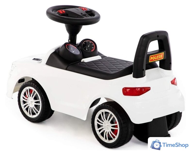 Каталка Полесье SuperCar №6 со звуковым сигналом 84606 (белый) - Изображение №3 — Интернет-магазин Time-Shop