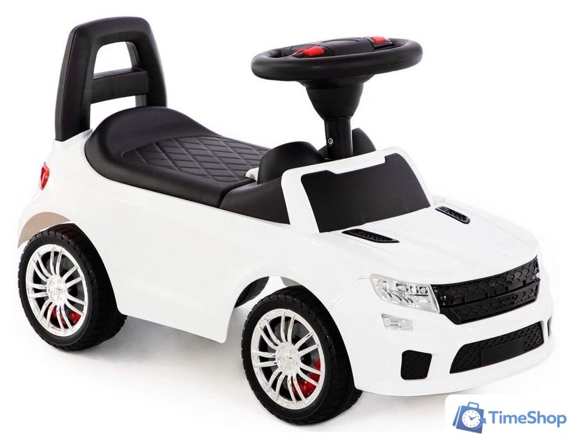 Каталка Полесье SuperCar №6 со звуковым сигналом 84606 (белый) - Изображение №6 — Интернет-магазин Time-Shop