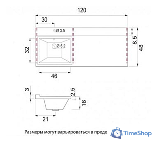  Misty Фостер - 55 Тумба подвесная с 2 ящ. под стиральную машину, белая эмаль - Э-Фос01055-012Я - Изображение №6 — Интернет-магазин Time-Shop