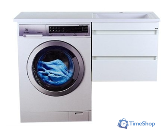  Misty Фостер - 55 Тумба подвесная с 2 ящ. под стиральную машину, белая эмаль - Э-Фос01055-012Я - Изображение №1 — Интернет-магазин Time-Shop