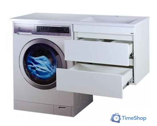  Misty Фостер - 55 Тумба подвесная с 2 ящ. под стиральную машину, белая эмаль - Э-Фос01055-012Я - Изображение №3 — Интернет-магазин Time-Shop