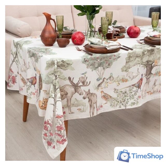 Набор различных предметов Этель Forest Landscape. Скатерть + салфетки 7587294 - Изображение №4 — Интернет-магазин Time-Shop