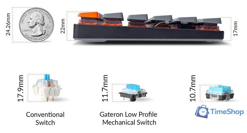 Клавиатура Keychron K3 V2 RGB K3-E1-RU (Keychron Low Profile Optical Red) - Изображение №10 — Интернет-магазин Time-Shop
