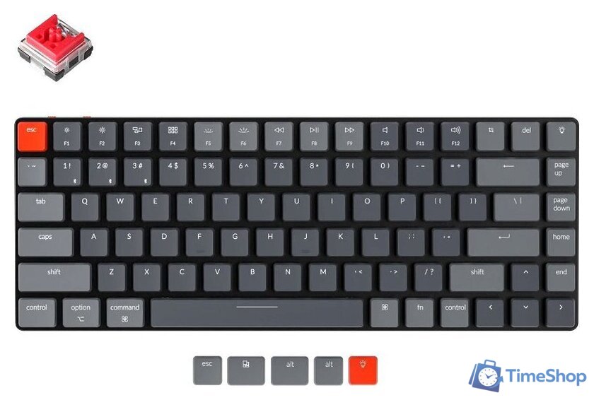 Клавиатура Keychron K3 V2 RGB K3-E1-RU (Keychron Low Profile Optical Red) - Изображение №1 — Интернет-магазин Time-Shop