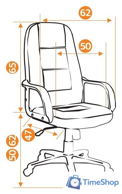 Офисное кресло TetChair CH 747 (серый) - Изображение №6 — Интернет-магазин Time-Shop