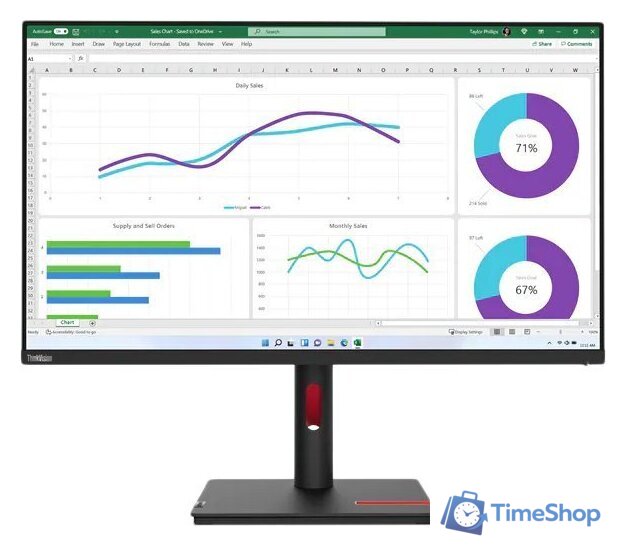 Монитор Lenovo ThinkVision T32h-30 63D3GAT1EU - Изображение №1 — Интернет-магазин Time-Shop