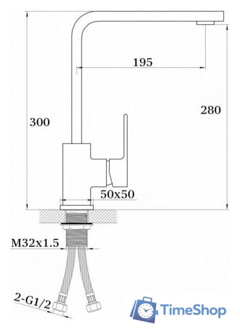 Смеситель Vieir V393521-S - Изображение №2 — Интернет-магазин Time-Shop