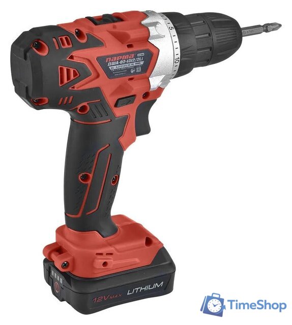 Дрель-шуруповерт Парма ДША-02-1312/2Li 02.021.00006 (с 2-мя АКБ, кейс) - Изображение №3 — Интернет-магазин Time-Shop