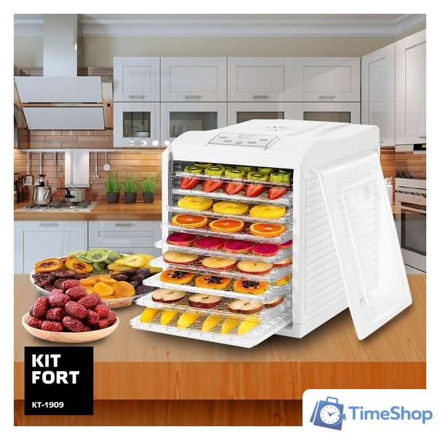 Сушилка для овощей и фруктов Kitfort KT-1909 - Изображение №7 — Интернет-магазин Time-Shop