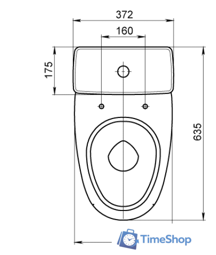 Унитаз напольный Santeri Форвард [1.P205.2.S00.00B.F] - Изображение №4 — Интернет-магазин Time-Shop