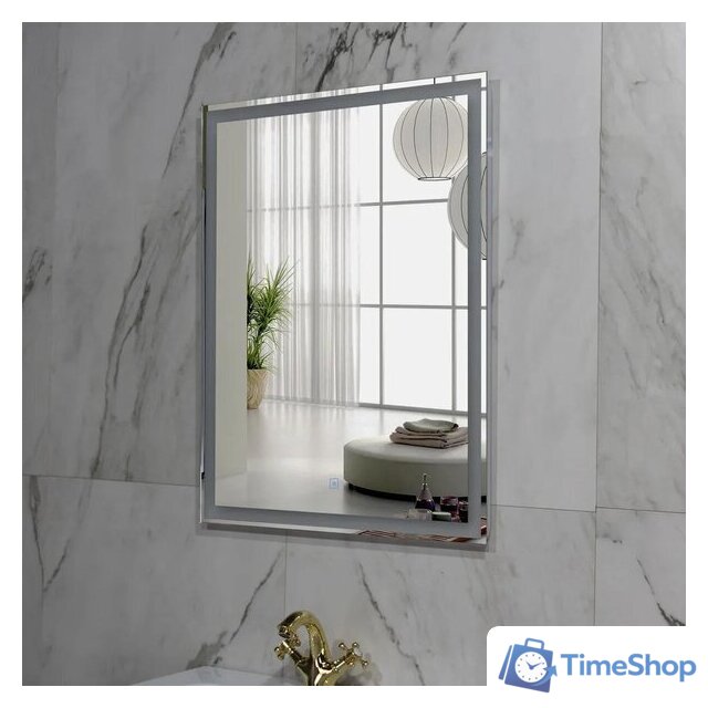  Пекам Зеркало Greta 60x100 greta-60x100s (с подсветкой и сенсором на прикосновение) - Изображение №4 — Интернет-магазин Time-Shop