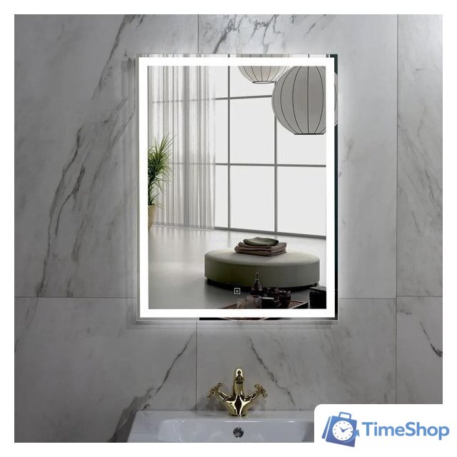  Пекам Зеркало Greta 60x100 greta-60x100s (с подсветкой и сенсором на прикосновение) - Изображение №7 — Интернет-магазин Time-Shop