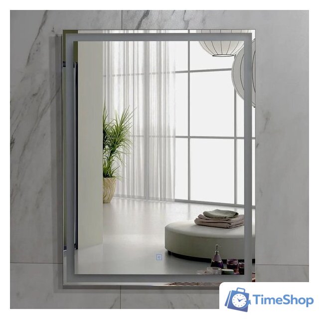  Пекам Зеркало Greta 60x100 greta-60x100s (с подсветкой и сенсором на прикосновение) - Изображение №3 — Интернет-магазин Time-Shop