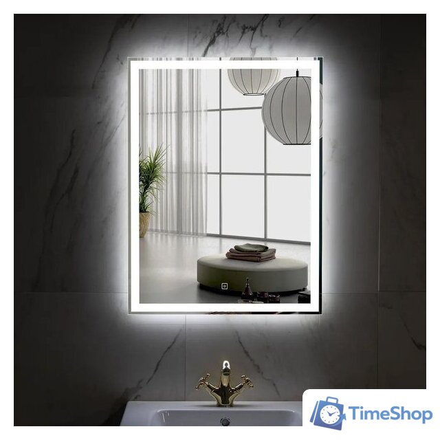  Пекам Зеркало Greta 60x100 greta-60x100s (с подсветкой и сенсором на прикосновение) - Изображение №8 — Интернет-магазин Time-Shop