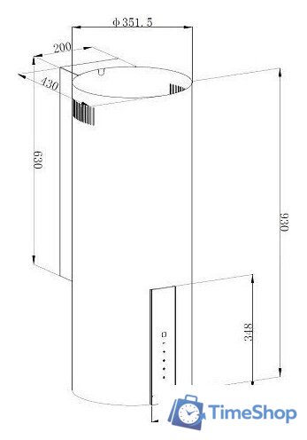Кухонная вытяжка Korting KHC 35969 DW Cylinder - Изображение №2 — Интернет-магазин Time-Shop