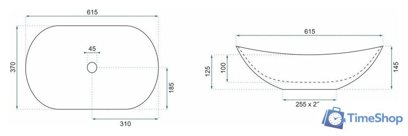 Умывальник Rea Royal 60 Black Matt REA-U0442 - Изображение №6 — Интернет-магазин Time-Shop