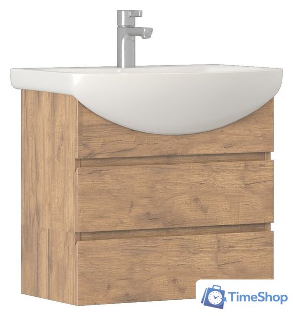  Vigo Тумба под умывальник Wing 600-0-2 Балтика навесная (дуб золотой) - Изображение №1 — Интернет-магазин Time-Shop